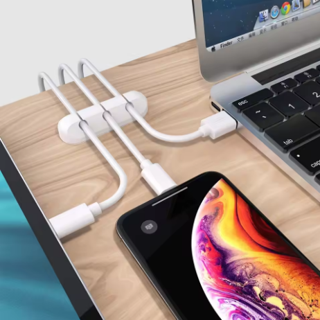 NNBILI Silicone USB Cable Organizer – Tidy Desk Wire Clip Holder for Charging, Mouse & Headphone Cables - Deewan E Kharidar
