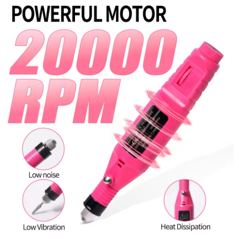 Electric Nail Drill Machine Set – Professional Nail Sander with USB & Plug Options - Deewan E Kharidar