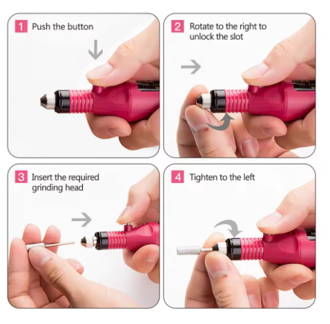 Electric Nail Drill Machine Set – Professional Nail Sander with USB & Plug Options - Deewan E Kharidar