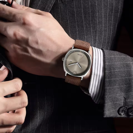 TOMI Men's Minimalist Quartz Watch – Fashion Leather Strap, Sports Style with Calendar - Deewan E Kharidar