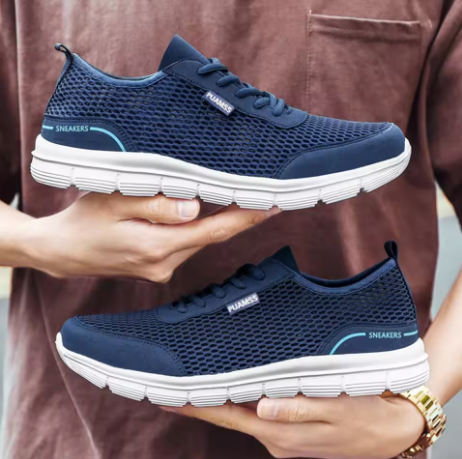 Men's Summer Mesh Sneakers – Lightweight Breathable Running Shoes for Everyday Comfort - Deewan E Kharidar