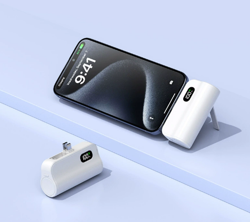 Mini 5000mAh Fast Charging Power Bank – Dual Plug Portable Charger for iPhone, TECNO, Android - Deewan E Kharidar