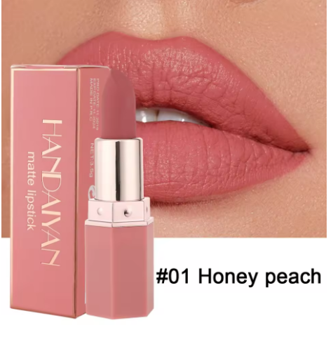 6-Color Matte Lipstick Set – Long-Lasting, Waterproof, Non-Fading, Non-Stick Velvet Lip Colors - Deewan E Kharidar