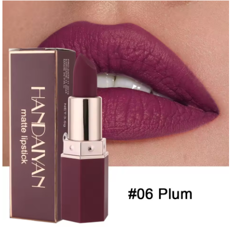 6-Color Matte Lipstick Set – Long-Lasting, Waterproof, Non-Fading, Non-Stick Velvet Lip Colors - Deewan E Kharidar