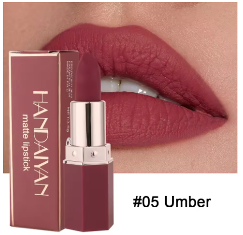 6-Color Matte Lipstick Set – Long-Lasting, Waterproof, Non-Fading, Non-Stick Velvet Lip Colors - Deewan E Kharidar