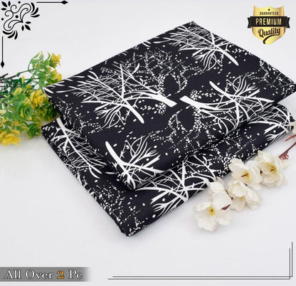 Floral Prints 2-Piece Summer Outfit – Digital Printed Shirt & Trouser | Micro Polo Cotton| Unstitched - Deewan E Kharidar