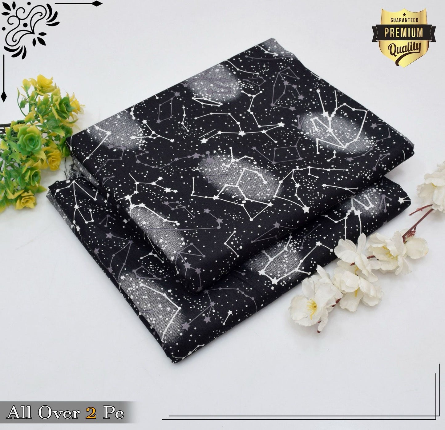 Floral Prints 2-Piece Summer Outfit – Digital Printed Shirt & Trouser | Micro Polo Cotton| Unstitched - Deewan E Kharidar