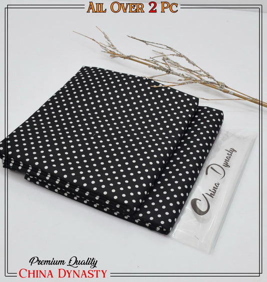 Premium Polka Dot Printed Fabric | 2-Piece Suit | China Dynasty Quality