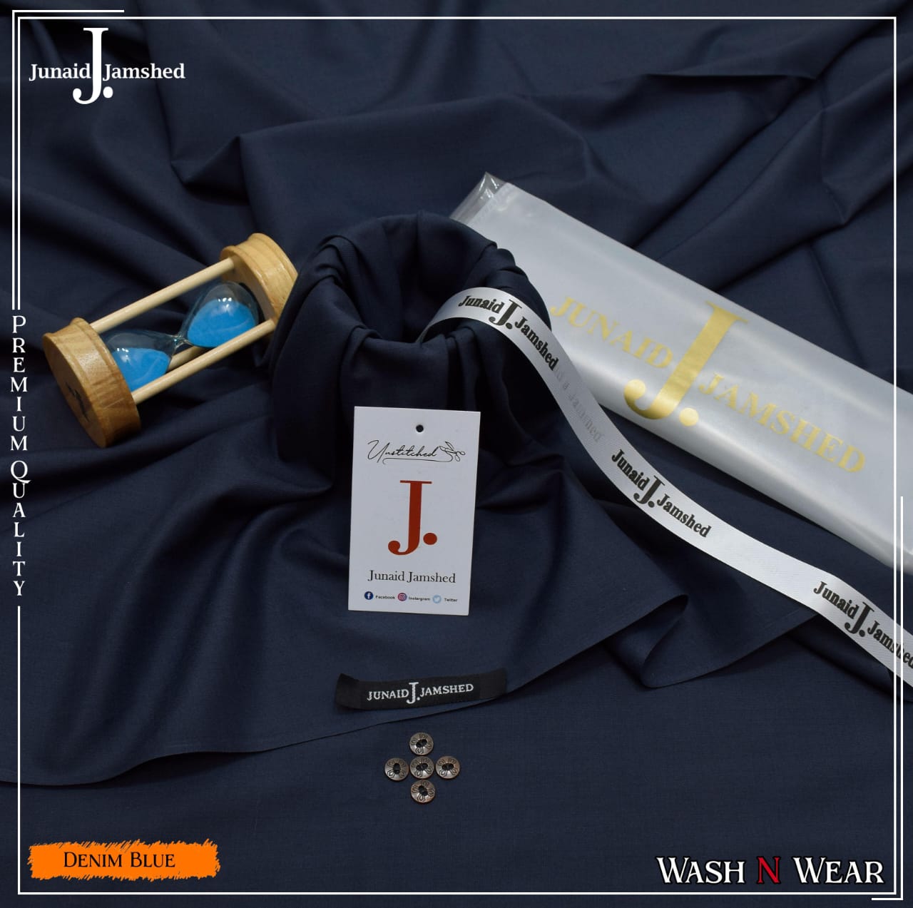 Premium Junaid Jamshed Wash & Wear Fabric – Elegant & Comfortable Men's Collection