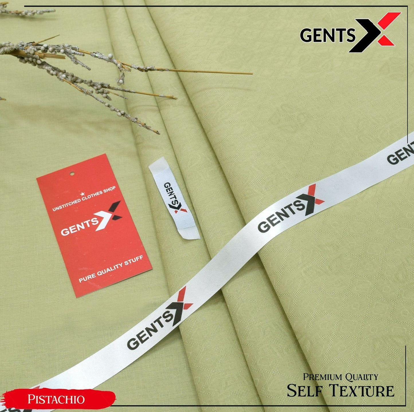 GENTS X Premium Hard Cotton | Luxury Men's Unstitched Suit | 2025 Collection