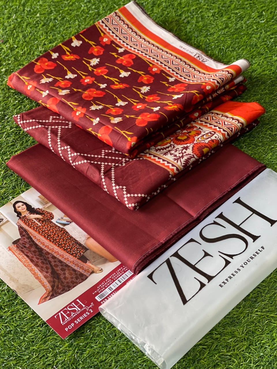 ZESH POP DROP-11 | 2025 Digital Printed Lawn Collection – 15-Piece Set ✨