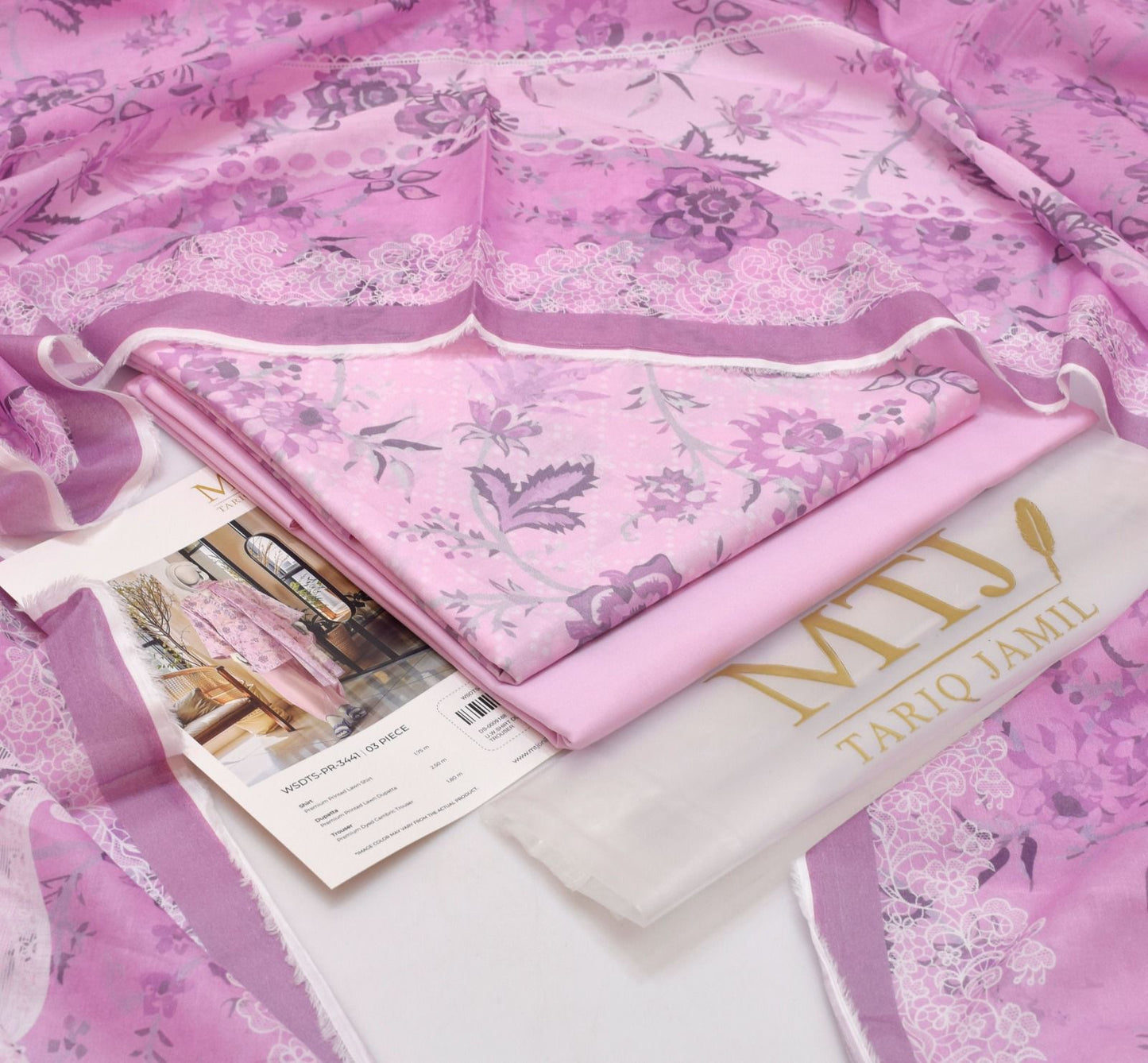 MTJ 2025 Luxury Digital Printed Lawn Suit – 3PC | Original Stock | 8 Meter Total - Deewan E Kharidar