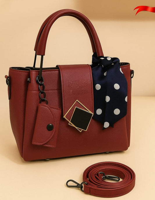 2 PCS High-Quality Synthetic Leather Shoulder Bag Set – Long Strap, Soft Stuff