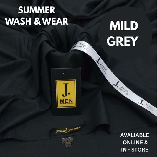 Junaid Jamshed Premium Wash & Wear Fabric – Summer 2025 | Gents Collection | 4 Meter with Gift Bag & Buttons - Deewan E Kharidar