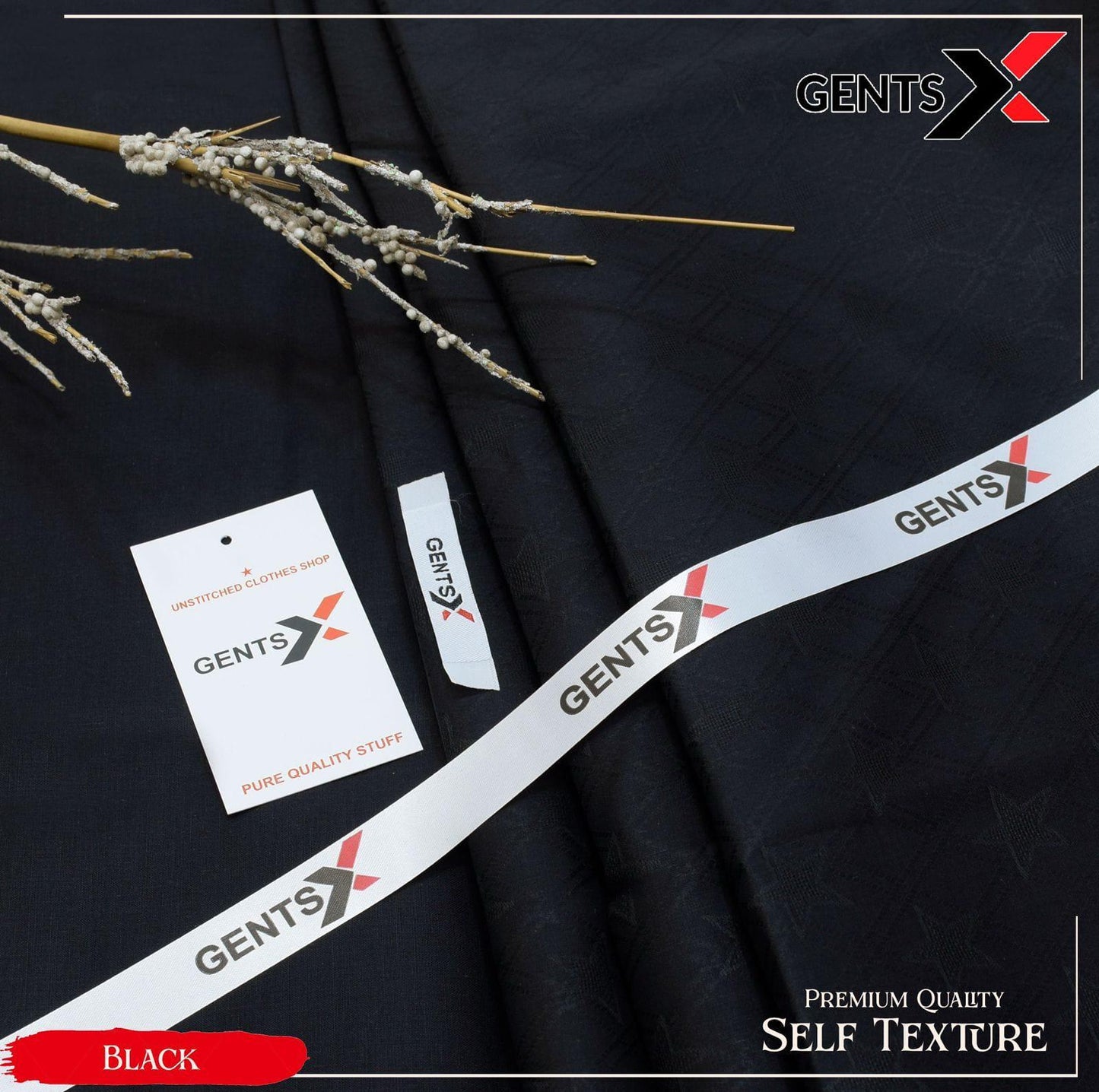 GENTS X Premium Hard Cotton | Luxury Men's Unstitched Suit | 2025 Collection