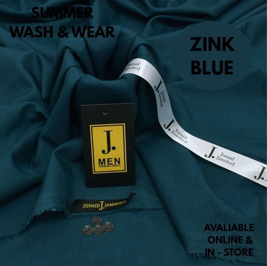 Junaid Jamshed Premium Wash & Wear Fabric – Summer 2025 | Gents Collection | 4 Meter with Gift Bag & Buttons - Deewan E Kharidar