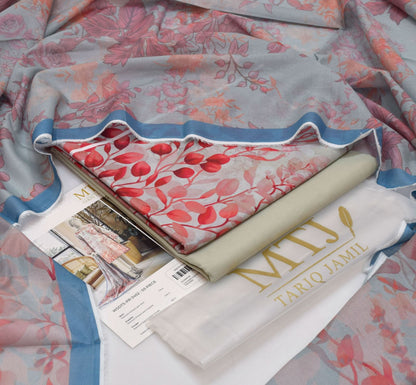 MTJ 2025 Luxury Digital Printed Lawn Suit – 3PC | Original Stock | 8 Meter Total - Deewan E Kharidar