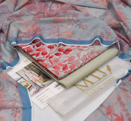 MTJ 2025 Luxury Digital Printed Lawn Suit – 3PC | Original Stock | 8 Meter Total - Deewan E Kharidar