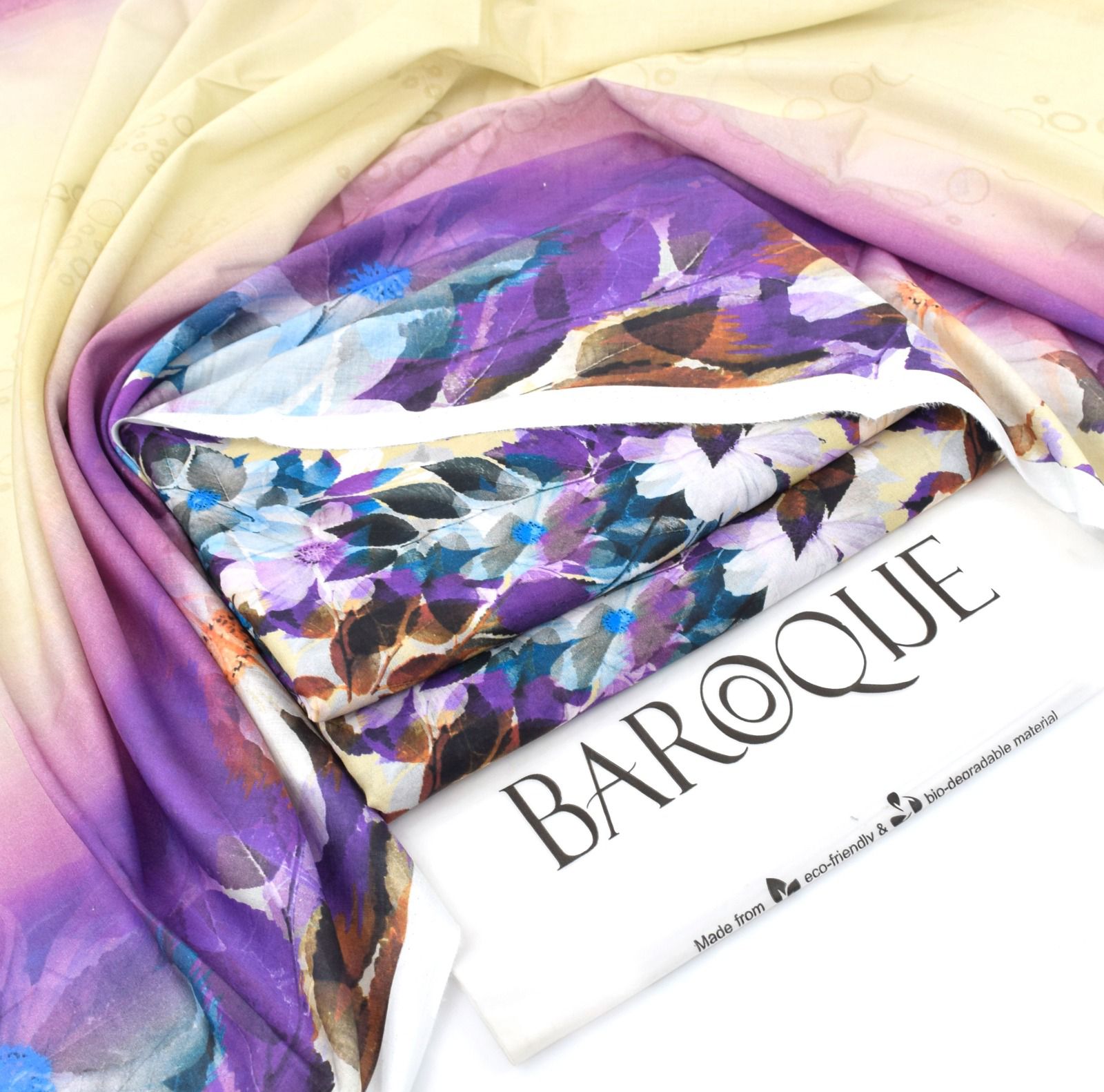 Baroque 3PC Printed Lawn Suit – Voile Dupatta | Summer Collection 2025 - Deewan E Kharidar