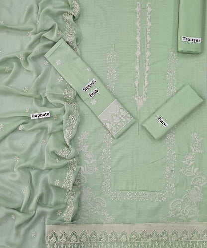 Qalamkar 3-Piece Lawn Suit – Full Embroidery with Daman Patch & 4-Side Bamber Dupatta | Lawn 90/70 - Deewan E Kharidar