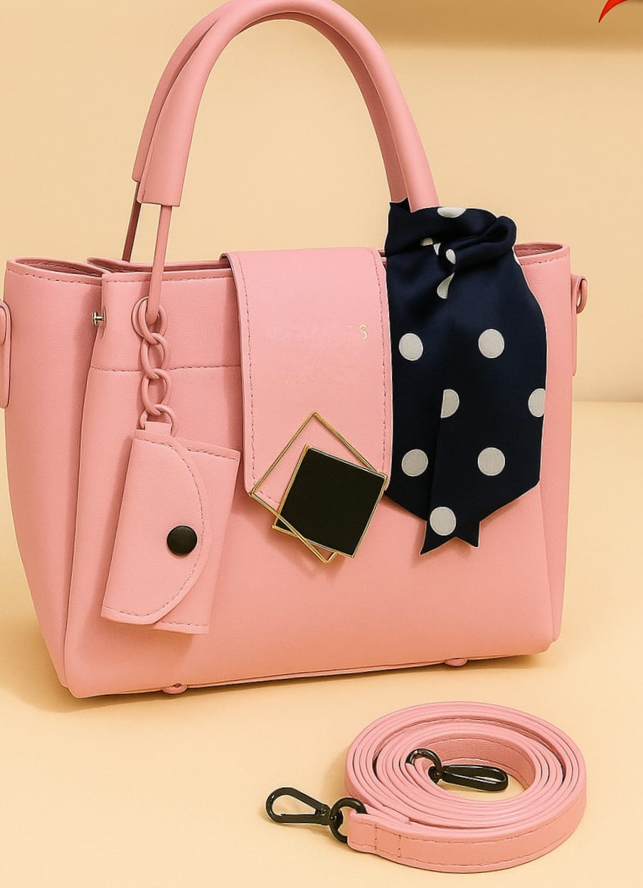 2 PCS High-Quality Synthetic Leather Shoulder Bag Set – Long Strap, Soft Stuff