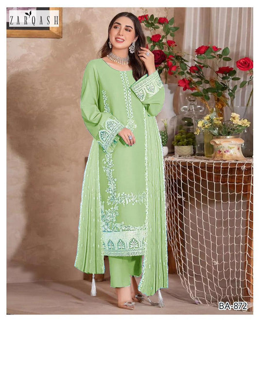 Qalamkar 3-Piece Lawn Suit – Full Embroidery with Daman Patch & 4-Side Bamber Dupatta | Lawn 90/70 - Deewan E Kharidar