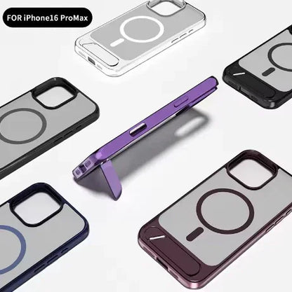 360° Magsafe Shockproof Case with Kickstand | For iPhone 16 Series – Wireless Charging Compatible - Deewan E Kharidar