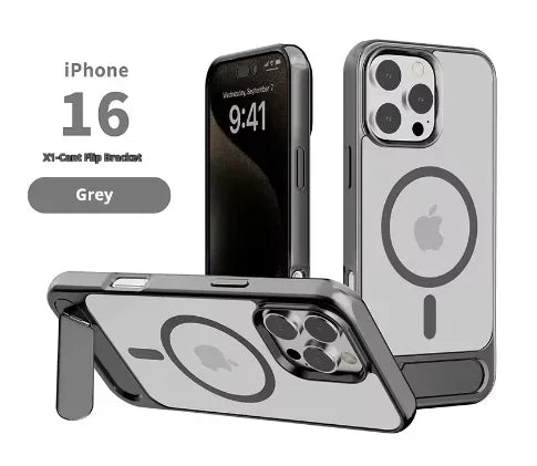 360° Magsafe Shockproof Case with Kickstand | For iPhone 16 Series – Wireless Charging Compatible - Deewan E Kharidar