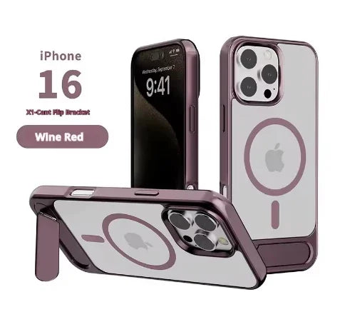 360° Magsafe Shockproof Case with Kickstand | For iPhone 16 Series – Wireless Charging Compatible - Deewan E Kharidar