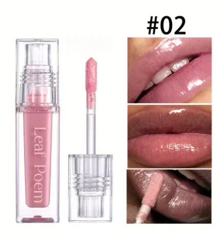 Hydrating Crystal Lip Oil – Tinted, Moisturizing & Plumping Gloss for Juicy Lips - Deewan E Kharidar