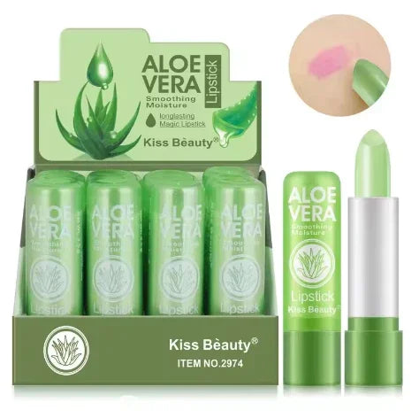 12pc Color Changing Aloe Vera Lip Balm Set – Tinted, Moisturizing & Long-Lasting - Deewan E Kharidar