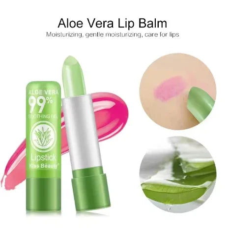 12pc Color Changing Aloe Vera Lip Balm Set – Tinted, Moisturizing & Long-Lasting - Deewan E Kharidar