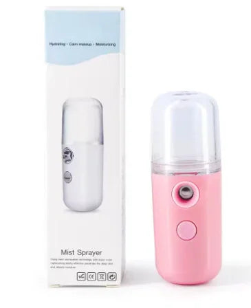 Rechargeable USB Mist Facial Sprayer – Portable Face Steamer & Humidifier for Deep Skin Hydration - Deewan E Kharidar