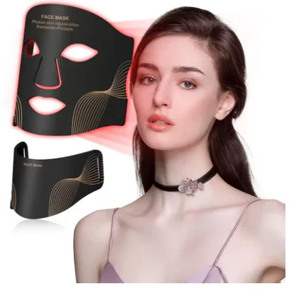 7 Color LED Face Mask with Neck – Wireless Light Therapy for Anti-Aging, Wrinkles & Skin Rejuvenation - Deewan E Kharidar