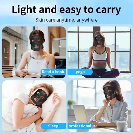 7 Color LED Face Mask with Neck – Wireless Light Therapy for Anti-Aging, Wrinkles & Skin Rejuvenation - Deewan E Kharidar