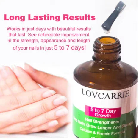 LOVCARRIE 5-7 Day Nail Growth & Strengthener | Calcium & Protein Formula - Deewan E Kharidar