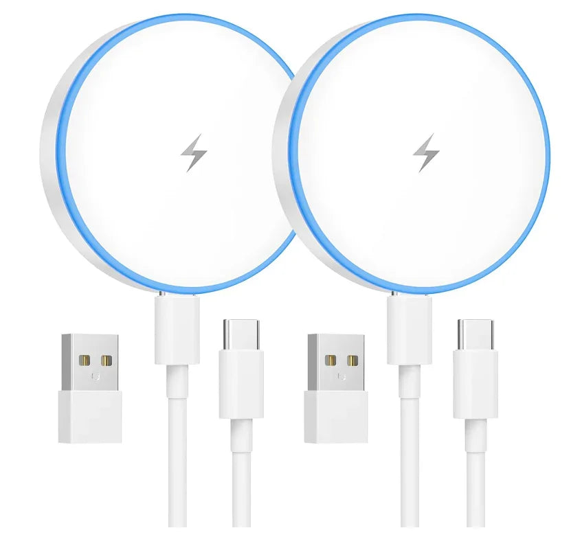 2-Pack 15W Magnetic MagSafe Wireless Chargers – Fast Charging Pads for iPhone & AirPods - Deewan E Kharidar