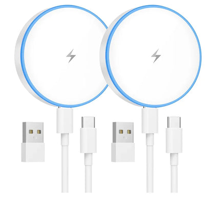 2-Pack 15W Magnetic MagSafe Wireless Chargers – Fast Charging Pads for iPhone & AirPods - Deewan E Kharidar