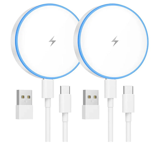 2-Pack 15W Magnetic MagSafe Wireless Chargers – Fast Charging Pads for iPhone & AirPods - Deewan E Kharidar