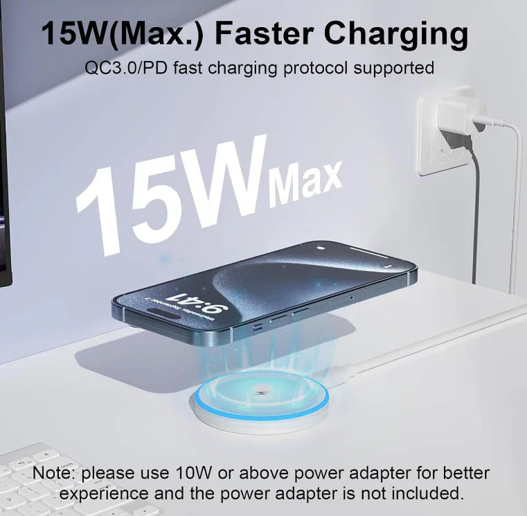 2-Pack 15W Magnetic MagSafe Wireless Chargers – Fast Charging Pads for iPhone & AirPods - Deewan E Kharidar