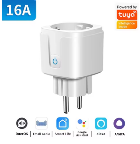 TNCE TUYA Smart Plug WiFi/Zigbee 3.0 EU Socket 16A/20A – Power Monitor, Timer, Alexa & Google Home Compatible - Deewan E Kharidar