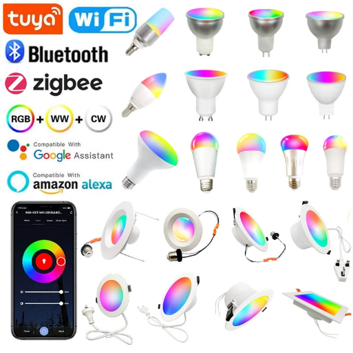 Tuya Smart LED Bulb – WiFi/Zigbee/Bluetooth | RGB + White 2700K-6500K | Works with Alexa & Google - Deewan E Kharidar