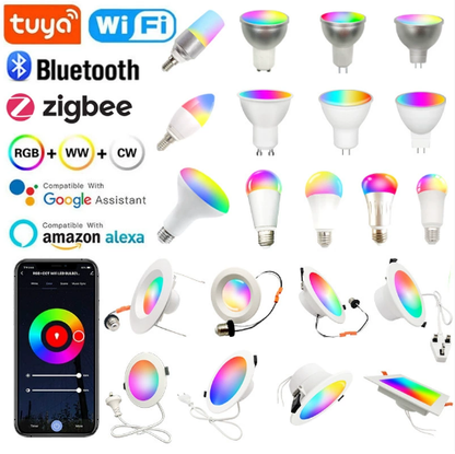 Tuya Smart LED Bulb – WiFi/Zigbee/Bluetooth | RGB + White 2700K-6500K | Works with Alexa & Google - Deewan E Kharidar