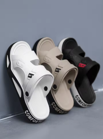 Men's Summer EVA Slippers – Lightweight Non-Slip Open-Toe Sandals for Beach & Outdoor - Deewan E Kharidar