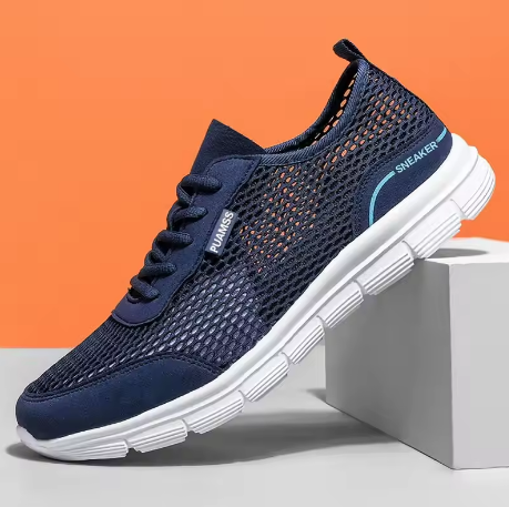 Men's Summer Mesh Sneakers – Lightweight Breathable Running Shoes for Everyday Comfort - Deewan E Kharidar