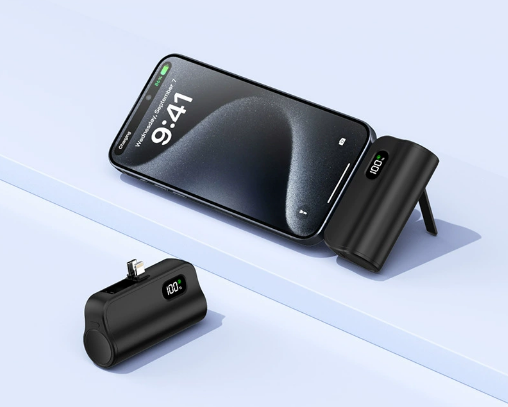 Mini 5000mAh Fast Charging Power Bank – Dual Plug Portable Charger for iPhone, TECNO, Android - Deewan E Kharidar